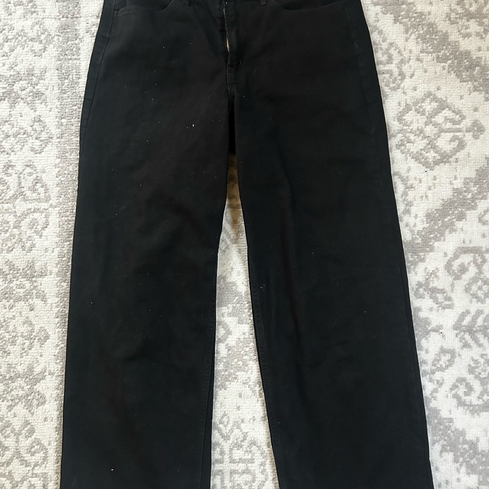 Old Navy Women's Black High Rise Wide Leg Jeans